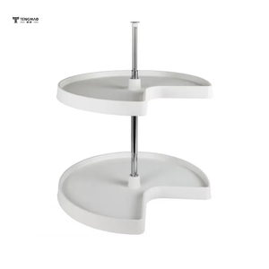 Lưu Trữ Nhà Bếp Tủ 270 Độ Quay Vòng 2-Tier Trắng Lười Biếng <span class=keywords><strong>Susan</strong></span> Với Gia Vị & Thực Phẩm Lưu Trữ Giỏ - Product Image 5