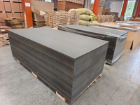 Panneau MDF noir, panneau de fibres à densité moyenne coloré, panneau MDF brut uni pour le traitement CNC des meubles et la décoration intérieure