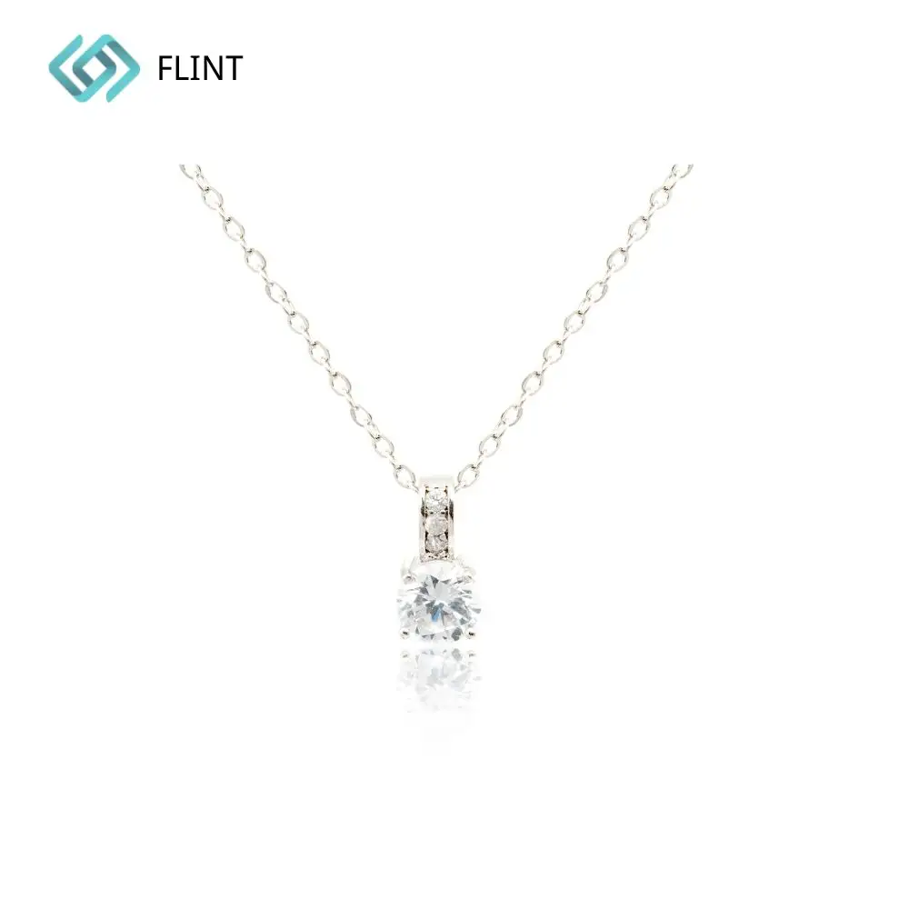 FLINT Customized Jewelry New Fashion Design Gold Plated Pendant Long Fashion Jewelry Necklace With Crystal Jewelry Pendant Gift