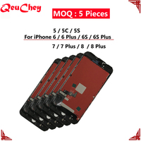 MOQ: 5 Pezzi Display LCD Touch Screen Digitizer all'Ingrosso per iPhone 5 5C 5S 6 / 6 Plus 6S / 6S Plus / 7 / 7 Plus / 8 / 8 Plus