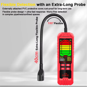 Detector de Fugas de Halógeno ZLLJMETER ZL78A, Detector de <span class=keywords><strong>Gas</strong></span> Refrigerante para Aire Acondicionado de Automóvil y Refrigerador, Recargable por USB, Muestreo por Difusión - Product Image 6