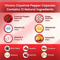 Capsules de piment de Cayenne, curcuma et poivre noir de la marque Neewwon, soutien du cœur, du système immunitaire et antioxydant, prêtes à être expédiées