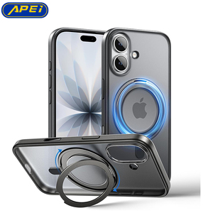 Étui de téléphone portable avec anneau magnétique et béquille, antichoc et étanche en TPU pour <span class=keywords><strong>iPhone</strong></span> 17 <span class=keywords><strong>Pro</strong></span> Max Plus 17 16 15 <span class=keywords><strong>14</strong></span> - Product Image 1