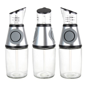 Dispenser per Olio d'Oliva da Cucina <span class=keywords><strong>Antigoccia</strong></span> con Misurazioni Bottiglia in Vetro per Olio, Aceto e Salse - Product Image 3