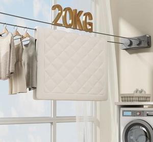 Hệ thống chống bó cứng phanh 5.1 mét, giặt đôi ngoài trời có thể thu vào, lưu trữ, dây chuyền, dây phơi quần áo, - Product Image 3