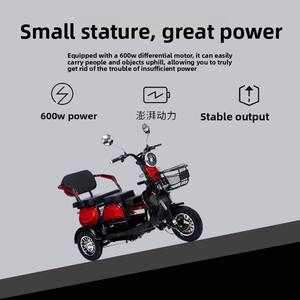 Tricycle électrique à carrosserie ouverte pour personnes âgées, usage domestique, petite <span class=keywords><strong>taille</strong></span>, faible consommation, vitesse de 30 km/h, charge utile de 100 à 200 kg - Product Image 2