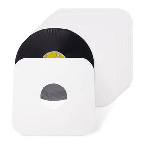 Pochettes intérieures pour disques vinyles en plastique blanc de 12 pouces, 33 tours, avec coins, imperméables, écologiques, transparentes, non toxiques, recyclables - Product Image 1