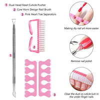 Kit professionnel de dissolvant pour vernis à ongles en gel avec pinces à ongles, lime à ongles, bandes de feuille d'aluminium, repousse-cuticules – Fournitures de manucure