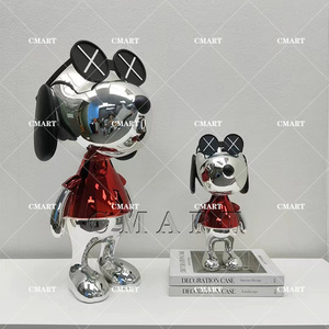 Escultura <span class=keywords><strong>de</strong></span> Resina <span class=keywords><strong>de</strong></span> Snoopy, Diseño Nuevo en Cromo <span class=keywords><strong>Rojo</strong></span>, Figura <span class=keywords><strong>de</strong></span> <span class=keywords><strong>Perro</strong></span> <span class=keywords><strong>de</strong></span> Dibujos Animados, Colorida, para Decoración del Hogar, Color y Tamaño Personalizables - Product Image 5