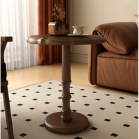 Table basse en bois massif de chêne de style français du milieu du siècle, table d'appoint pour salon, petit appartement, balcon, vintage, multifonction