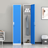 Nouveau casier en acier pour vêtements de studio de yoga, simple, à une porte, coloré, résistant à la rouille et à l'humidité