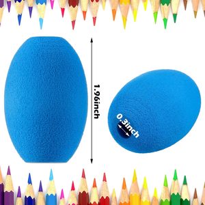 EVA Foam 6 Colors Egg Shape <b>Cushioned</b> Holders Egg Pen-Pencil Grips for Kids Pencil Holder Writing Aid Grip <b>Trainer</b> Pen Grip - Product Image 2