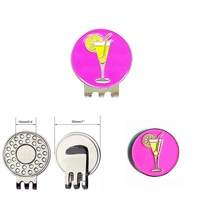 Citron Golf Accessoires Métal Tasse Balle Marqueur Chapeau Clip et Divot Outil Blanc Fer Balle Marqueur
