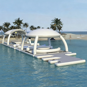 Şişme su bar güneşlik yat parti yüzer platform eğlence güneşlik kanepe şezlong yüzer sal yüzen ada - Product Image 5
