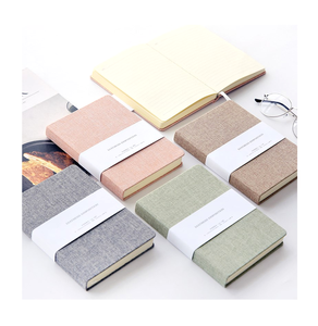2025 Văn Phòng Phẩm Đồ Cung Cấp Trường Hardbound Máy Tính Xách Tay Linen Vải Bìa Với Da Lưới Trống Kế Hoạch Tạp Chí - Product Image 1
