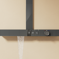 Touche de piano numérique TEM affichage support coulissant 4 fonctions douchette à main corps en laiton robinet de douche haut de gamme