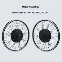 Moteur de moyeu de vélo 48V 1000W pour roue arrière, kit vélo électrique compatible 52V, frein à disque V 135mm, plusieurs tailles, contrôleur LCD d'accélérateur et de frein