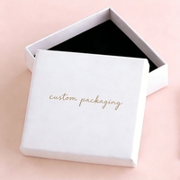 Boîte à bijoux en papier rigide avec gaufrage, logo personnalisé, insert de protection pour le rangement des montres