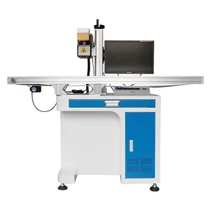 Desktop Ccd Camera Visueel Vliegende Online Positionering Fiber Jpt Uv Laser Markering Machine Prijs Voor 3c Assembleren Lijn Afdrukken