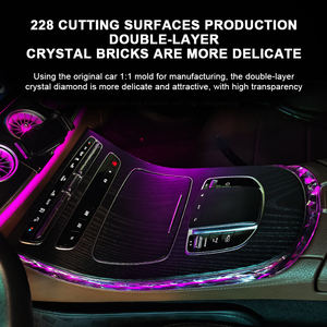 Gicoo Panneau lumineux LED d'ambiance pour l'intérieur de la voiture, double couche, en forme de brique de cristal, pour W213 W222 W205 X253 1994-2016 - Product Image 1