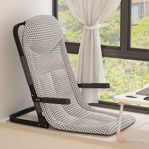 Folding <b>Recliner</b> Chair Metal Frame Foam Filling Manual Tilting Minimalist Design For Dorm Bedroom Living Room - Product Image 2