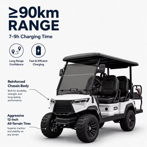 Carrito de Golf de 4 Plazas, Buggy de Golf, Espacioso, Funcionamiento Estable, Buen Agarre en Terrenos Irregulares, Perfecto para Clubes de Golf, para Carreteras No Públicas, DOT CE Eléctrico - Product Image 2