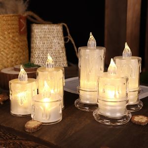 Acrylique Transparent Cristal Larmes Creative Festival Atmosphère Décoration LED <span class=keywords><strong>Petite</strong></span> <span class=keywords><strong>Bougie</strong></span> Électronique Thé Cire Lampe - Product Image 2