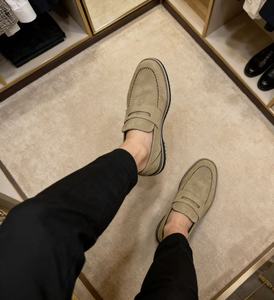 Nuove <span class=keywords><strong>Scarpe</strong></span> da Uomo alla Moda, Mocassini <span class=keywords><strong>in</strong></span> Pelle, <span class=keywords><strong>Scarpe</strong></span> Slip-on <span class=keywords><strong>in</strong></span> Pelle Scamosciata - Product Image 2