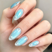 BORN PRETTY Nouveau Vernis à Ongles Semi-Permanent Effet Œil de Chat Cristal Inodore Bleu Perles de Verre Gel UV Soak Off Manucure