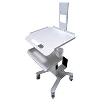 Chariot mobile pour scanner intra-oral dentaire en acier inoxydable avec prise et plateau pour ordinateur portable pour clinique dentaire et hôpital