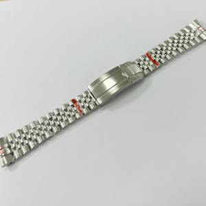 Correa de Reloj de Acero Inoxidable Sólido de 20 mm de Ancho con Hebilla de Ajuste Fino y Cierre Deslizante de Cinco Eslabones - Product Image 1