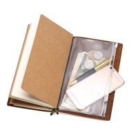 Carnet rechargeable personnalisé avec pochette zippée et insert en PVC