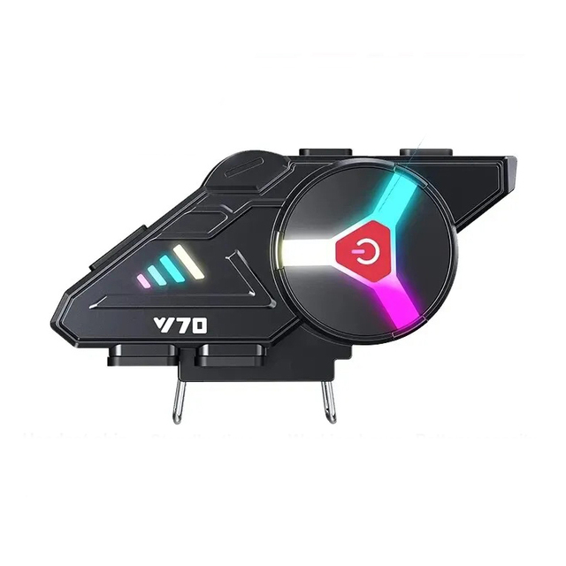 Y70 Motorcycle BT Helmet Headset V5.3 RGB Colorful Lights Earphone IPX6 Waterproof Support Connecting 2 Phones Same Time