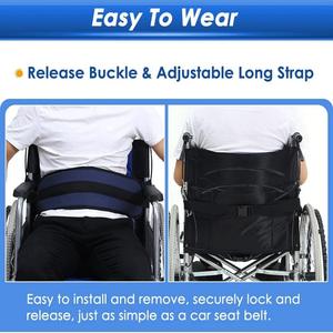 Cinturón de seguridad para silla de ruedas, correa de sujeción de hombro para asistencia hospitalaria, protección para el pecho, cinturón inclinado anticaída - Product Image 5