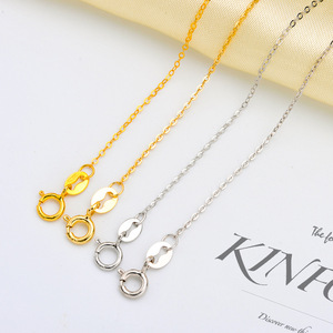 Accesorios de Plata Pura S925 para DIY con Perlas, Chapados en Oro Blanco y Oro Rosa, Anillo en O, Cadena Fina Cruzada, Fornituras para Joyería, Espaciadores - Product Image 3