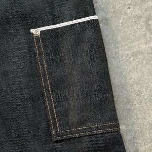 <span class=keywords><strong>Salati</strong></span> Manufacturer Jeans évasés amples pour homme en denim japonais brut selvedge de qualité supérieure, style charpentier, coupe large et décontractée, de créateur - Product Image 4