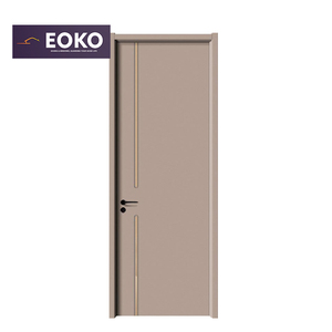 Puerta de Madera Sólida de Lujo EOKO para Interiores, Resistente al Fuego, sin Pintura, para Hotel, con Cerradura Inteligente con Tarjeta NFC - Product Image 1