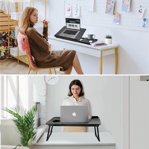 Soporte portátil <span class=keywords><strong>para</strong></span> ordenador portátil de la mejor oferta <span class=keywords><strong>para</strong></span> <span class=keywords><strong>escritorio</strong></span>, <span class=keywords><strong>pequeño</strong></span> <span class=keywords><strong>escritorio</strong></span> ajustable <span class=keywords><strong>para</strong></span> ordenador portátil <span class=keywords><strong>para</strong></span> escribir, mesa de bandeja de cama con portavasos T1026 - Product Image 3