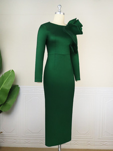 เดรสยาวแฟชั่นผู้หญิงไซส์ใหญ่ ดีไซน์แอฟริกัน ผ้าโพลีเอสเตอร์ แต่งระบาย 3 มิติ แขนยาว พร้อมผ้าโพกศีรษะแบบแอฟริกัน ลดราคาสุดฮอต - Product Image 6