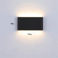 Applique murale LED extérieure et intérieure 6W 12W en aluminium étanche haut et bas