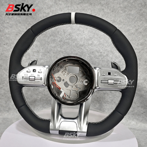 Volante de Cuero Nappa con Acabado Piano Personalizado, Apto para <span class=keywords><strong>Mercedes</strong></span> <span class=keywords><strong>Benz</strong></span> A45 S65 G63 W176 W213 W205 W253 C43 CLS Clase G - Product Image 2