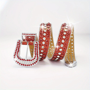 Mode luxe sangle ceinture cristal occidental clouté diamant ceinture Cowgirl concepteur Multi pierres ceintures hommes <span class=keywords><strong>Bb</strong></span> <span class=keywords><strong>Simon</strong></span> - Product Image 4