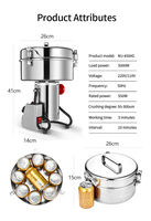 MJ 4500G Mini Moulin à Farine Commerciale Riz Maïs Cacao Soja Café Poudre Broyeur Maison Automatique Poudre En Acier Machine