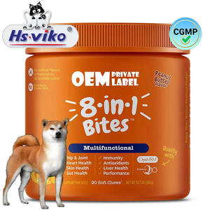 Comprimés multivitaminés à faible quantité minimale de commande Probiotiques pour chiens Gut Digestive Hip and Joint Soft Chews Pet Health Care Suppléments et vitamines - Product Image 1