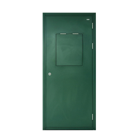 Porte en acier forgé et verre, design moderne, pour hôpital, commerce, école, usage extérieur, résistance au feu 3 heures