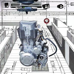 Zonsheng Ban Đầu 150cc 4 Đột Quỵ Động Cơ Động Cơ Làm Mát Không Khí Cdi Đá Điện Bắt Đầu Xe Máy Lắp Ráp Điều Kiện Mới - Product Image 3