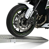 Rampe de moto pliante en acier de 1.6M-Rampe de chargement robuste pour moto/camionnette/camion/tondeuse à gazon, surface antidérapante