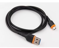 Kabel Data Multi-Konektor Tipe-C Micro USB untuk Ponsel, Pengisian Cepat 2A, Bahan PVC Dua Warna, Konduktor Tembaga Murni, Nylon