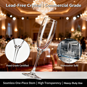 Verres à <span class=keywords><strong>champagne</strong></span> de luxe en gros, design classique en forme de flûte, 190 ml, coupes à mousseux, verrerie pour fête, mariage, bar et maison - Product Image 2