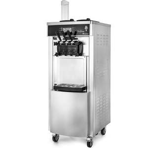 Machine à crème glacée molle commerciale YKF-8228H la sorbetière debout avec 2 + 1 saveurs et support de cône 2200W - Product Image 4